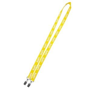 1/2" Double ended Polyester Lanyards with Bulldog clip