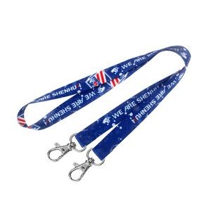1/2" Double ended Full Color Lanyards with Lobster claw