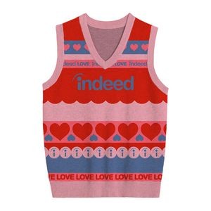 Custom Cotton Blend Jacquard Valentine's Day Sweater Vest