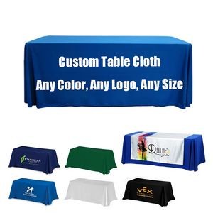 Custom Printed Polyester Tablecloth For Tradeshows Events