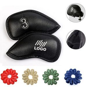 12Pcs Leather Golf Iron Head Covers