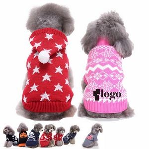 Dog Knitted Pullover Sweaters Clothes Coat