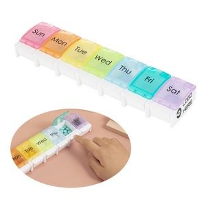 Rainbow Colored Weekly Pill Organizer