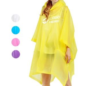Hooded Raincoat With Side Buckle