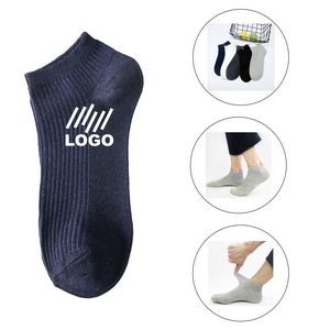 Unisex Cotton Solid Color Ankle Socks