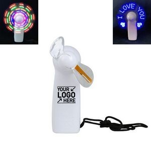 Handheld Led Light Up Message Fan With Batteries