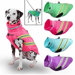 Warm Winter Snow Dog Coat With Reflective Strips