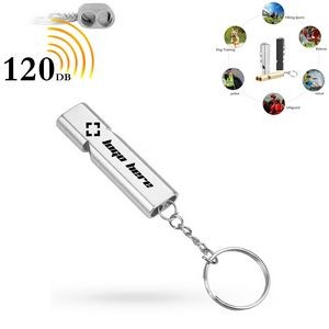120Db Double-Tube Emergency Whistle With Keychain
