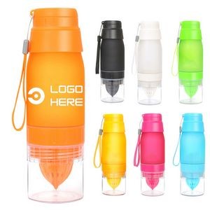Frosted Plastic Juice Squeezer Water Bottle