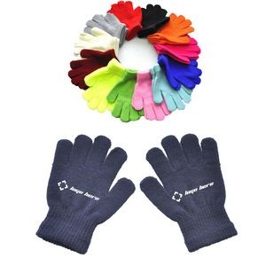 Warm Kids Knitted Stretchy Gloves