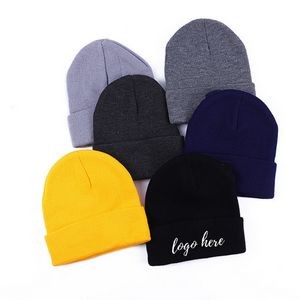 Embroidered knitted Beanie Cap