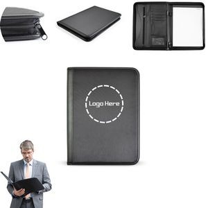 A4 Professional Padfolio With Secure Zippered Closure