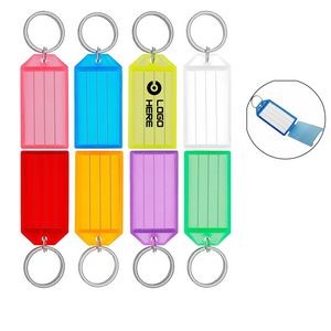Tough Plastic Key Tags With Split Ring Label Window