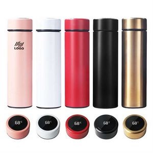 17Oz Temperature Display Insulated Water Bottle