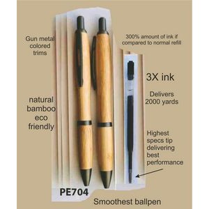 Bamboo Pen 04, Price Includes engraving on one side.