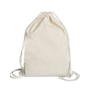 6 Oz. Printed Cotton Drawstring Backpack