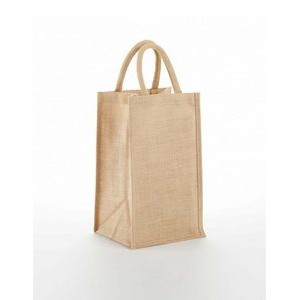 Bottle Jute Bag With Clear Front