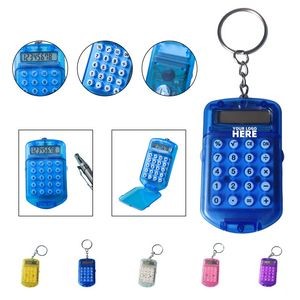 Portable Pocket Calculator Key Ring
