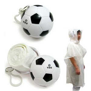 Soccer Ball Keychain Disposable Raincoat