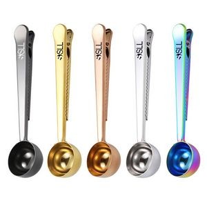 Stainless Steel Coffee Scoop With Clip