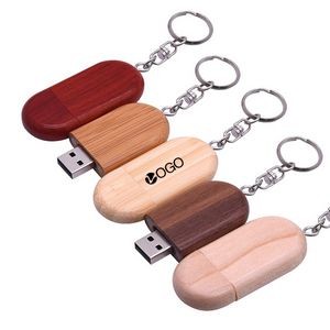 Wooden Key Chain USB Drive