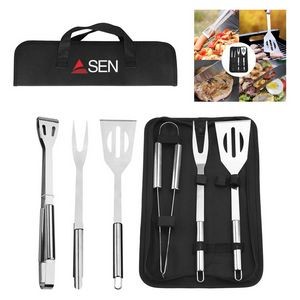 3 Pcs Stainless Steel Grill Accessories BBQ Tool Set