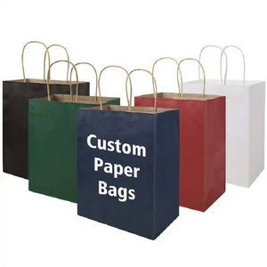 Outdoor Convenient Leather Gift Shopping Paper Bag