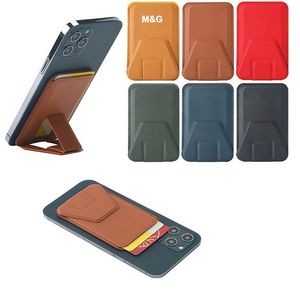 Multi Function Magnetic Leather Wallet Phone Holder
