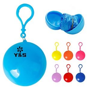 Disposable Rain Ponchos Keychain Ball