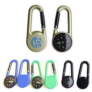 Metal Carabiner With Compass