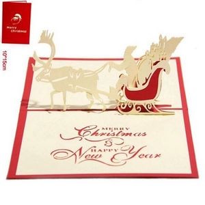 3D Exquisite Christmas Cards Holiday Greeting
