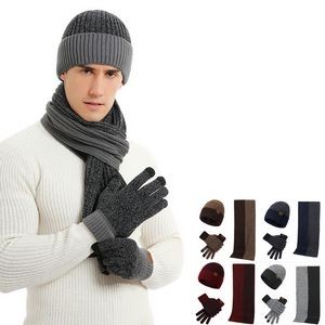 Winter Scarf Gloves Set