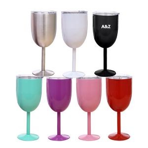 Stainless Steel Tumbler Goblet 10Oz Insulated Wine Cup