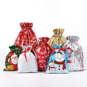 Christmas Drawstring Gift Wrap Bags