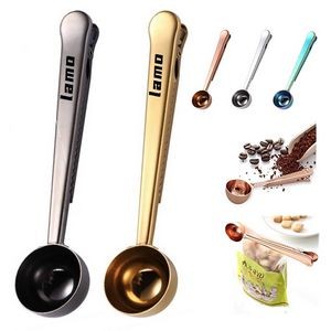 Stainless Steel Coffee Spoon With Clip