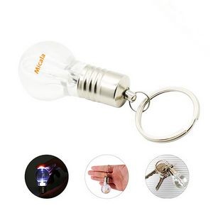 LED Light Flash Bulb Keychain Flashlight