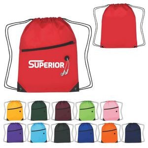 Drawstring Bags With Zipper Pocket