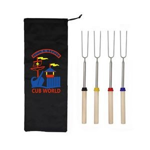 4 Pcs Extendable Roasting Stick With A Pouch