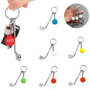 Mini Golf Racket Ball Keychain