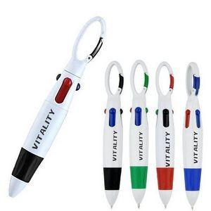 4-Color Carabiners clip ballpoint pen