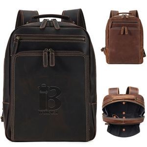 Genuine Vintage Leather Backpack For Men 15.6" Laptop Bag