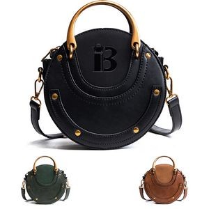 Pu Vintage round Frosted Cross-body bag