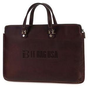 Water Resistant Leather Laptop Bag