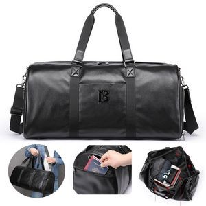 Genuine Leather Travel Weekender Duffel Bag for Men