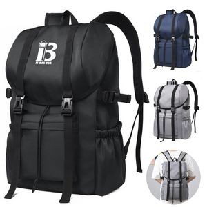 Water Resistant Drawstring Canvas Commuter Backpacks