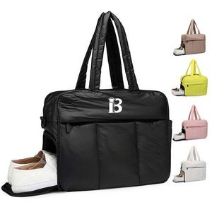 Luggage Duffel Tote Bag with Wet Pocket Shoe Compartment