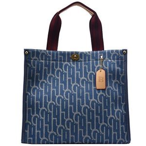 Blue Canvas Crossbody Bag Printed Customized Tote