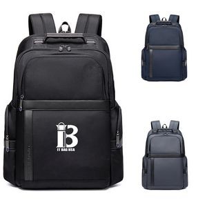 Polyester Multicolor Backpack with USB ChargerPort