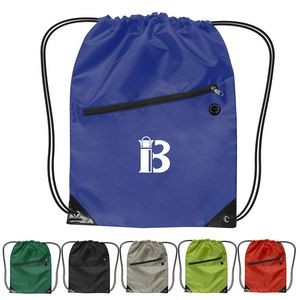 420D Oxford Drawstring Backpack With Front Pocket