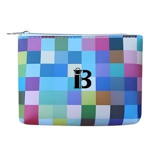 TPU Checkered Contrasting Color Makeup Bag